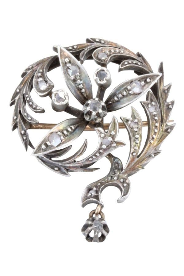 Broche Art-Nouveau Diamants