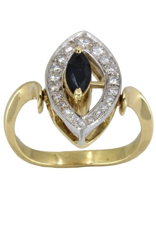 BAGUE ARTICULÉE SAPHIR, RUBIS ET DIAMANTS, photo 2 sur 3