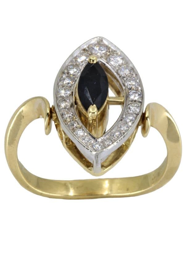 Bague Articulée Saphir, Rubis et Diamants