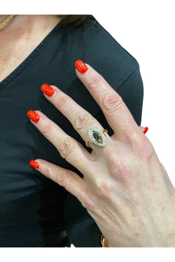 Bague Articulée Saphir, Rubis et Diamants - photo 2