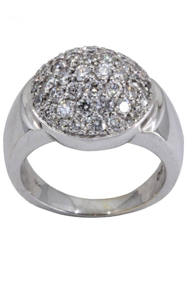BAGUE DÔME PAVAGE DIAMANTS, photo 2 sur 3