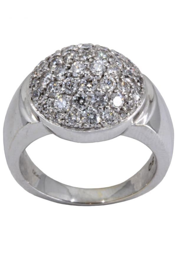 Bague Dôme Pavage Diamants