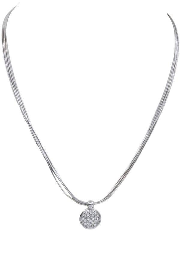 COLLIER MULTI RANGS DIAMANTS, photo 2 sur 3