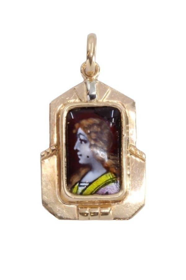 PENDENTIF ÉMAIL DE LIMOGES, photo 2 sur 3