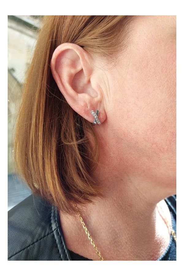 Boucles d'Oreilles Moderne Diamants - photo 2