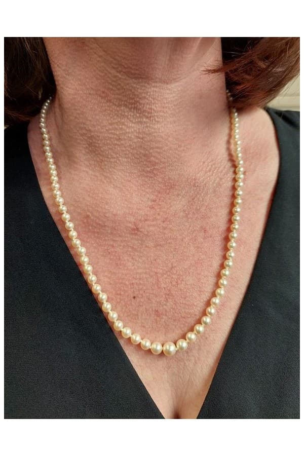 Collier de Perles en Chute Art-Déco - photo 2
