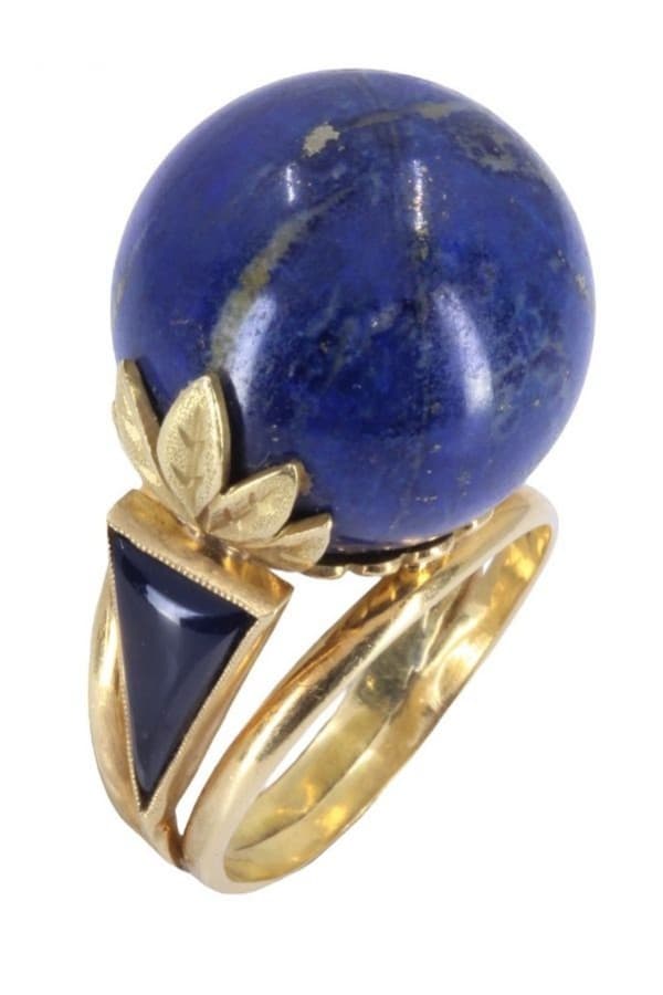 Bague Boule Lapis Lazuli - photo 4