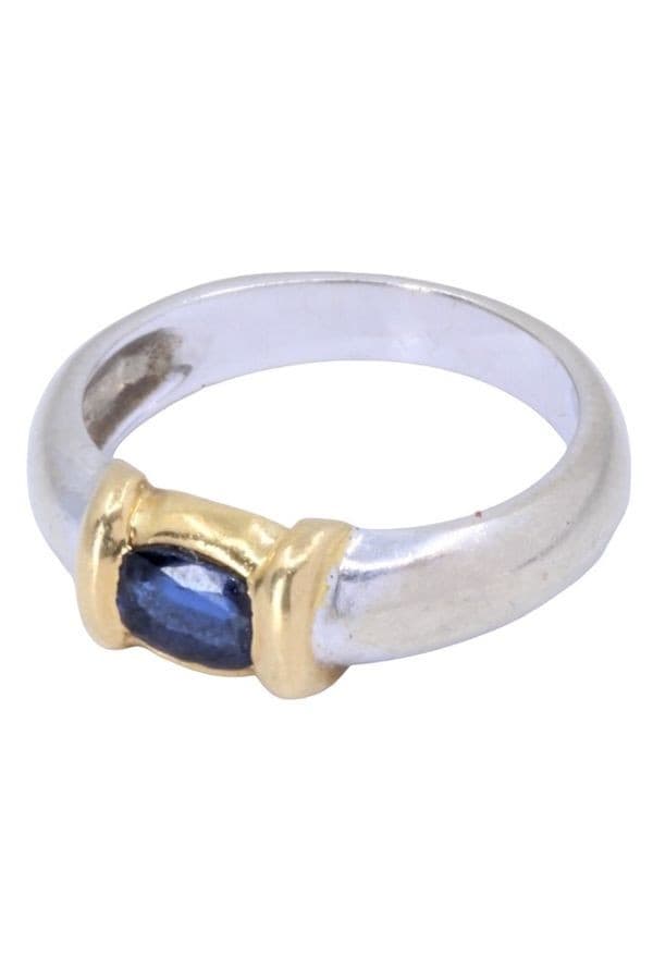 Bague Moderne 2 Ors Saphir - photo 3
