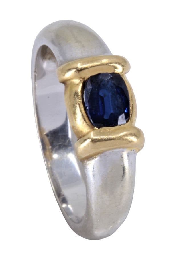 Bague Moderne 2 Ors Saphir - photo 4