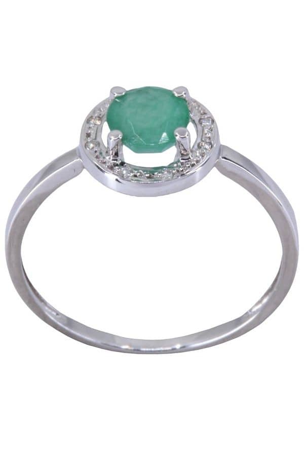 BAGUE ÉMERAUDE ET DIAMANTS, photo 2 sur 3