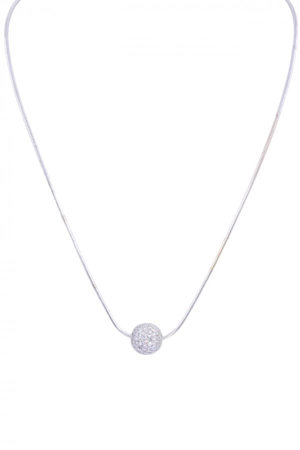 Collier Boule Pavage Diamants