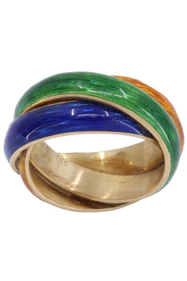 BAGUE VAN CLEEF & ARPELS ÉMAILLÉE, photo 2 sur 3