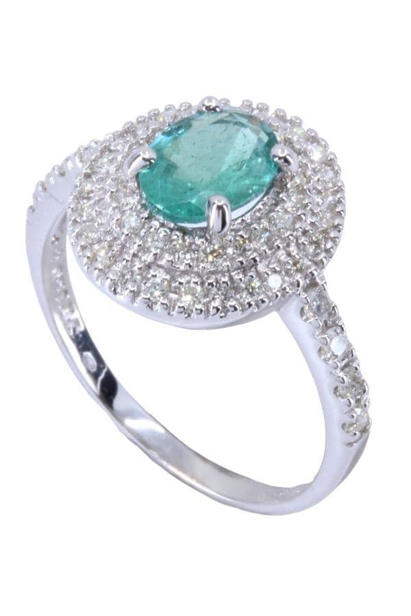 Bague Moderne Émeraude et Diamants - photo 5