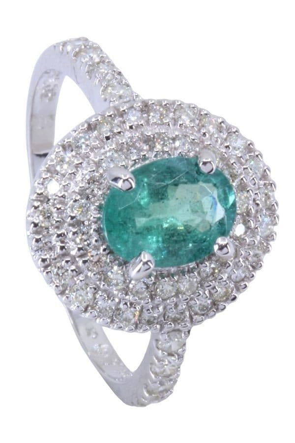 Bague Moderne Émeraude et Diamants - photo 6