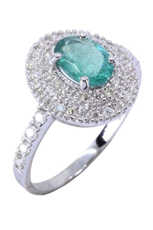 Bague Moderne Émeraude et Diamants - photo 7