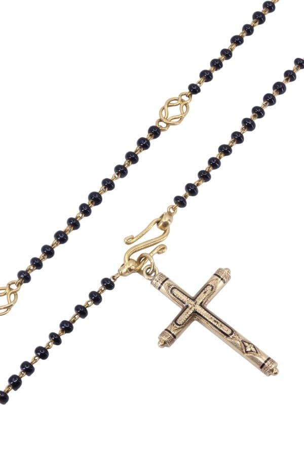 Collier Croix Émaillée et Onyx - photo 3