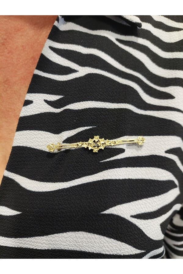 Broche Art-Nouveau Motif Floral - photo 2