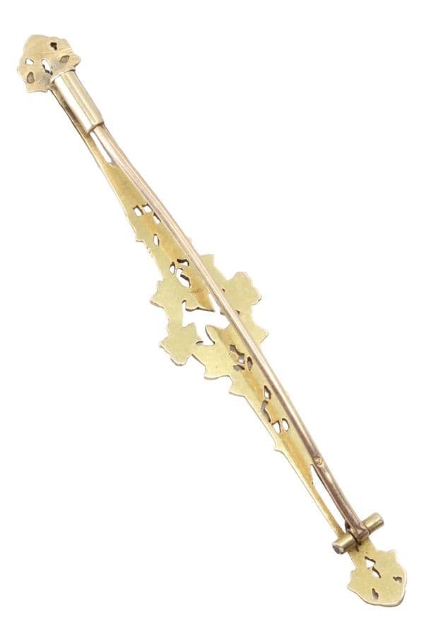 Broche Art-Nouveau Motif Floral - photo 3