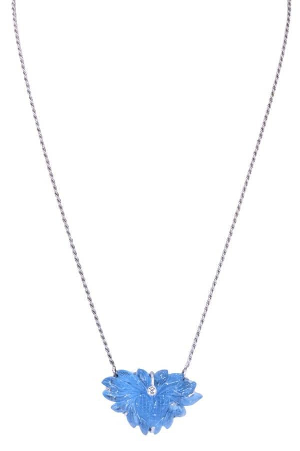 COLLIER ANCIEN TOPAZE ET DIAMANT, photo 2 sur 3