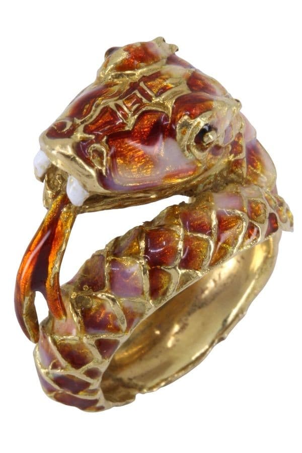Bague Serpent Émaillée - photo 3