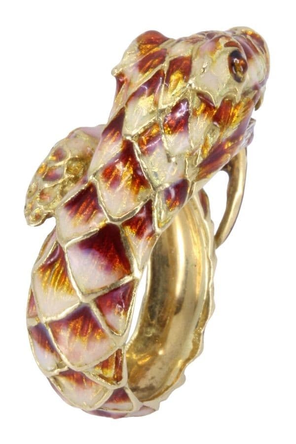 Bague Serpent Émaillée - photo 6