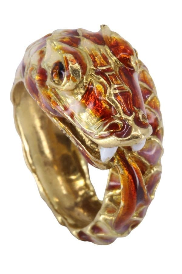 Bague Serpent Émaillée - photo 5
