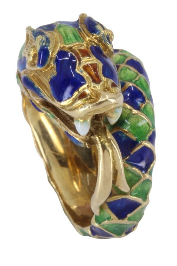 Bague Serpent Émaillée - photo 6
