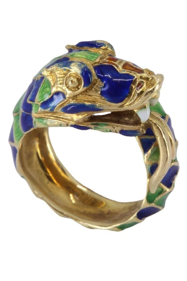 Bague Serpent Émaillée - photo 4