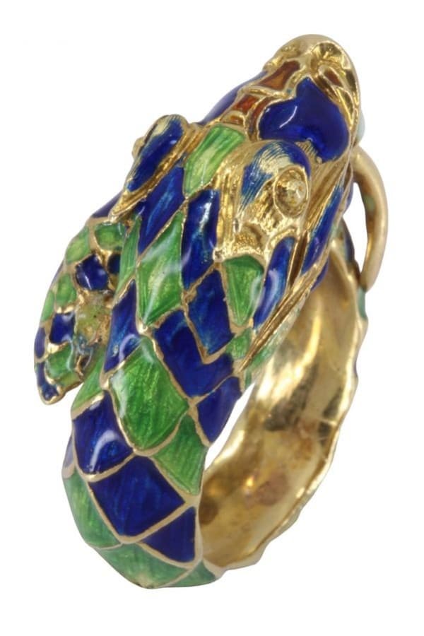 Bague Serpent Émaillée - photo 5