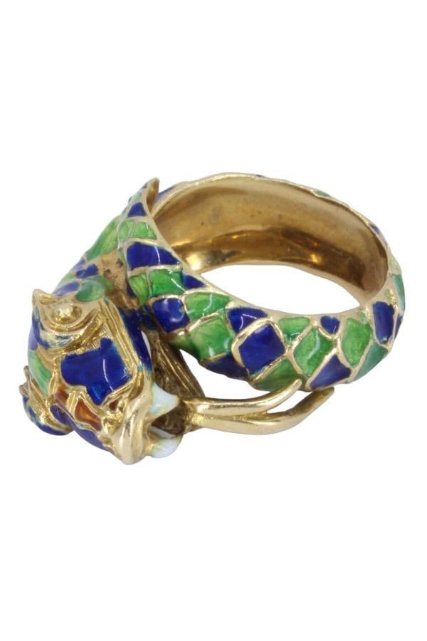Bague Serpent Émaillée - photo 7