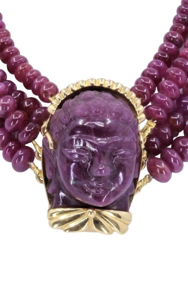 Collier 4 Rangs Racines de Rubis - photo 3
