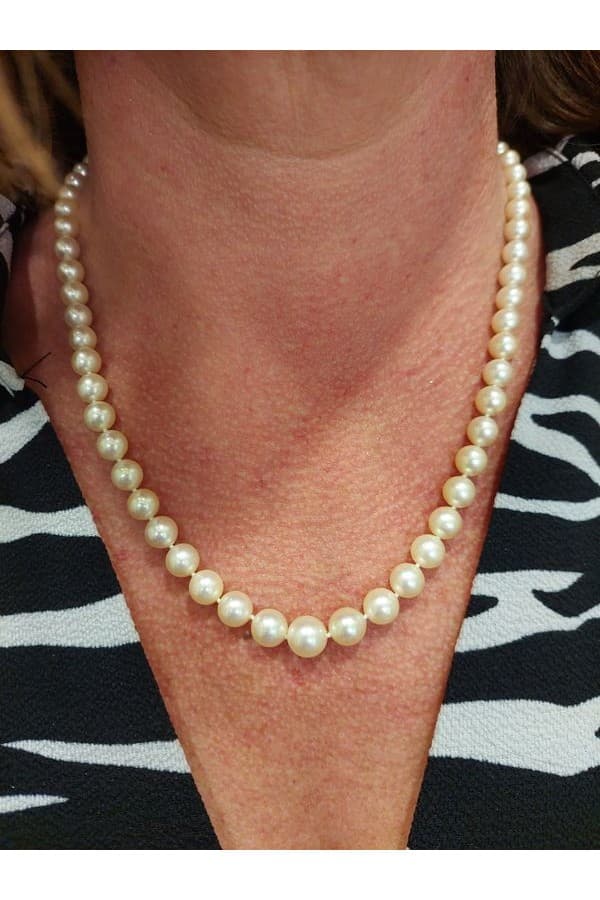 Collier de Perles en Chute Diamants Art-Déco - photo 2