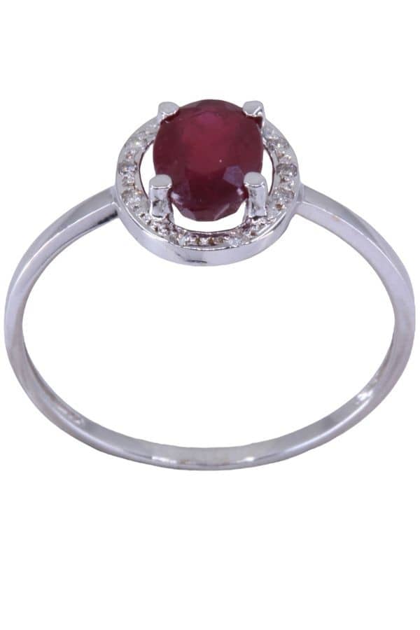 BAGUE RUBIS ET DIAMANTS, photo 2 sur 3