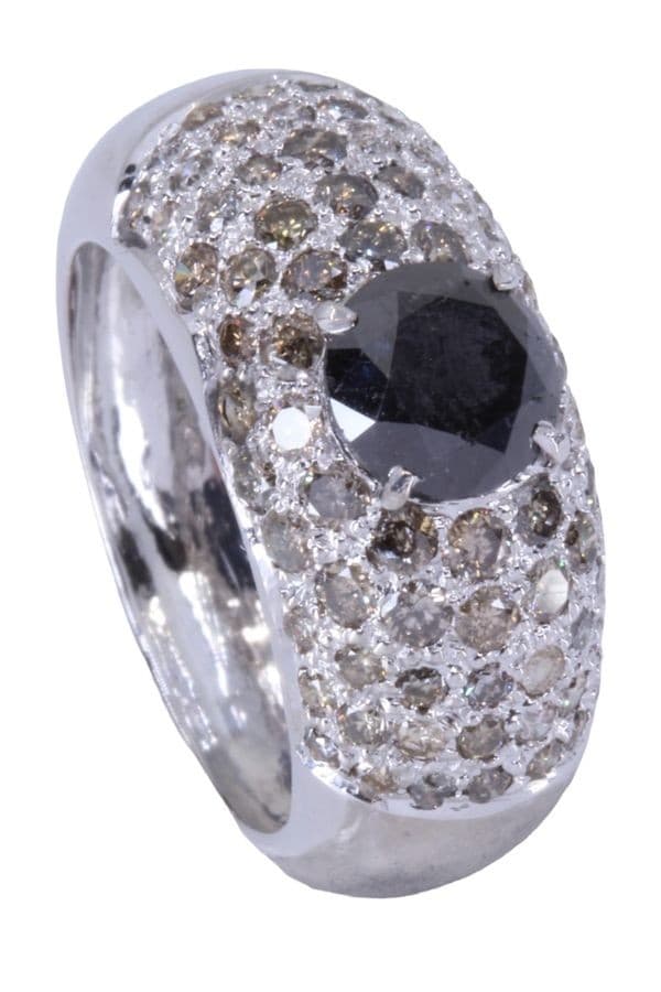 Bague Moderne Diamant Noir - photo 4