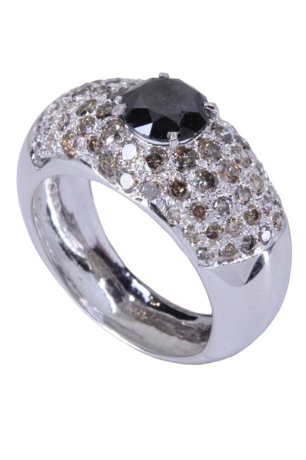 Bague Moderne Diamant Noir - photo 3