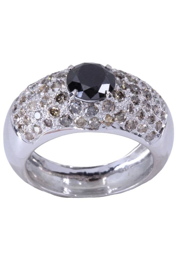 Bague Moderne Diamant Noir