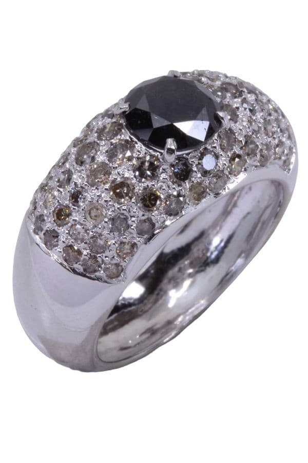 Bague Moderne Diamant Noir - photo 5