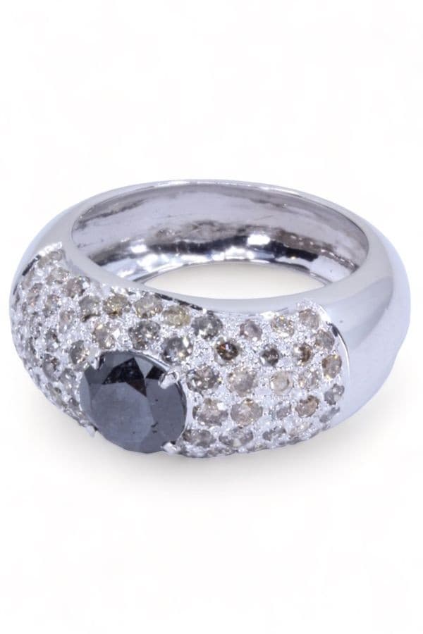 Bague Moderne Diamant Noir - photo 6