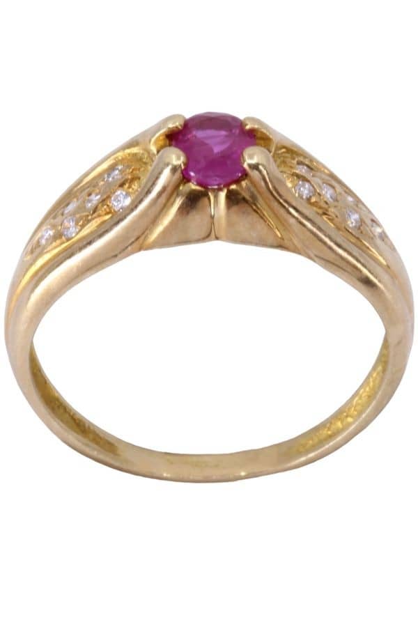 BAGUE RUBIS ET DIAMANTS, photo 2 sur 3