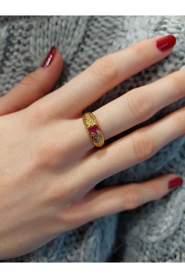Bague Rubis et Diamants - photo 2