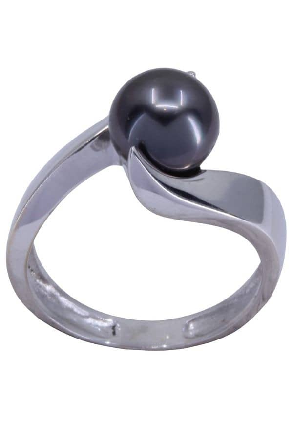 BAGUE MODERNE PERLE DE TAHITI, photo 2 sur 3