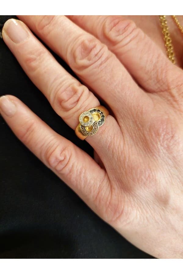 Bague Moderne Diamants 3 Tons - photo 2