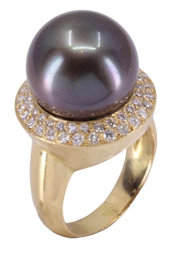 Bague Perle de Tahiti et Diamants - photo 4