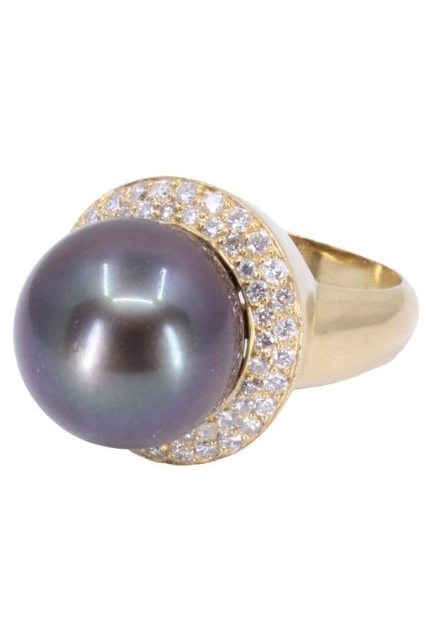 Bague Perle de Tahiti et Diamants - photo 3
