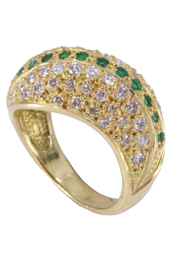 Bague Jonc Émeraudes et Diamants - photo 5