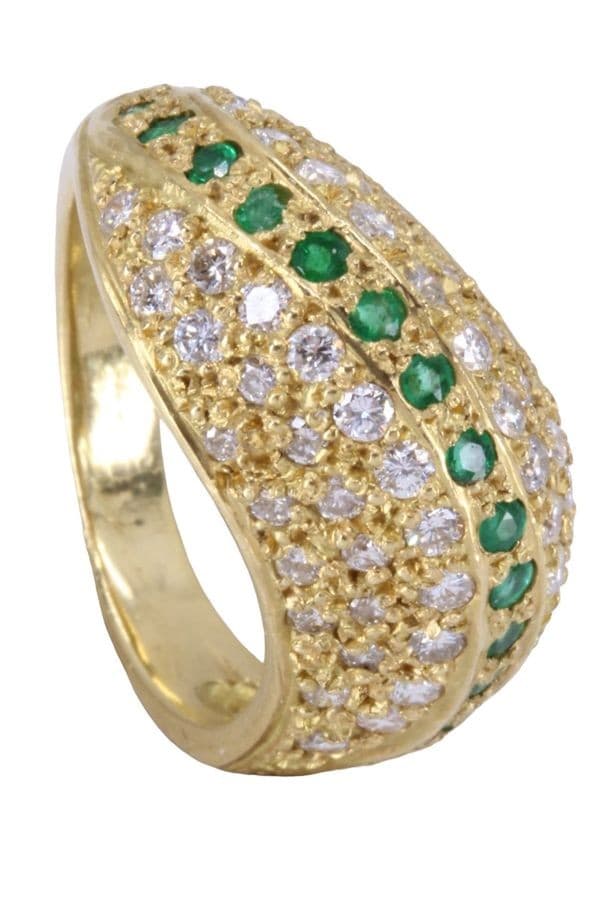 Bague Jonc Émeraudes et Diamants - photo 4