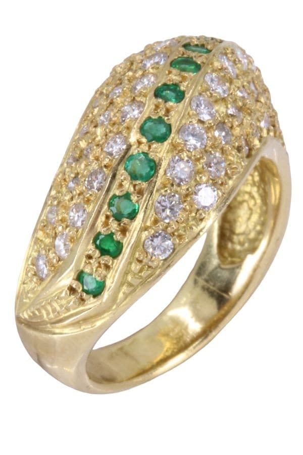 Bague Jonc Émeraudes et Diamants - photo 6