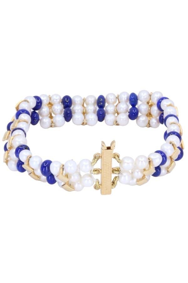 BRACELET PERLES DE CULTURE 3 RANGS, photo 1 sur 2