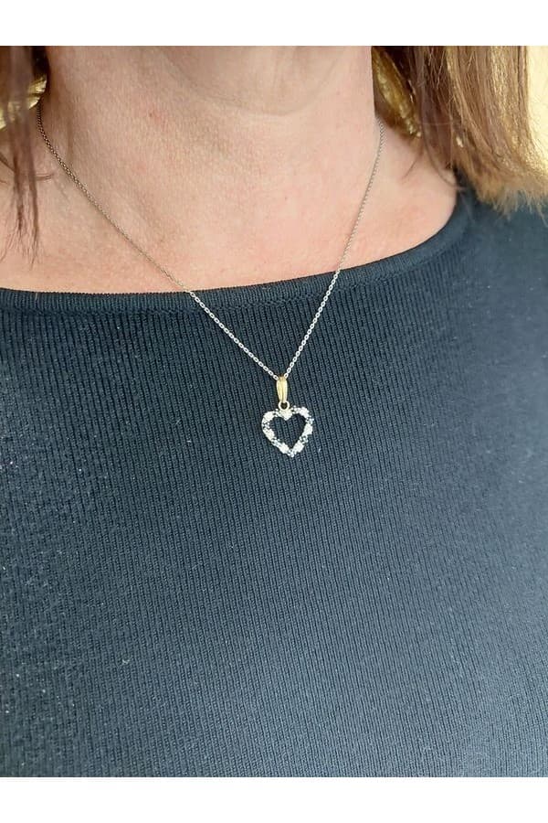 Pendentif Cœur Saphirs et Diamants - photo 2