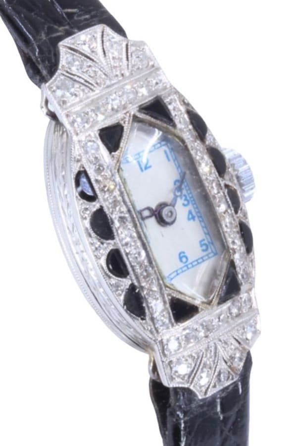 Montre Art-Déco Onyx et Diamants - photo 3